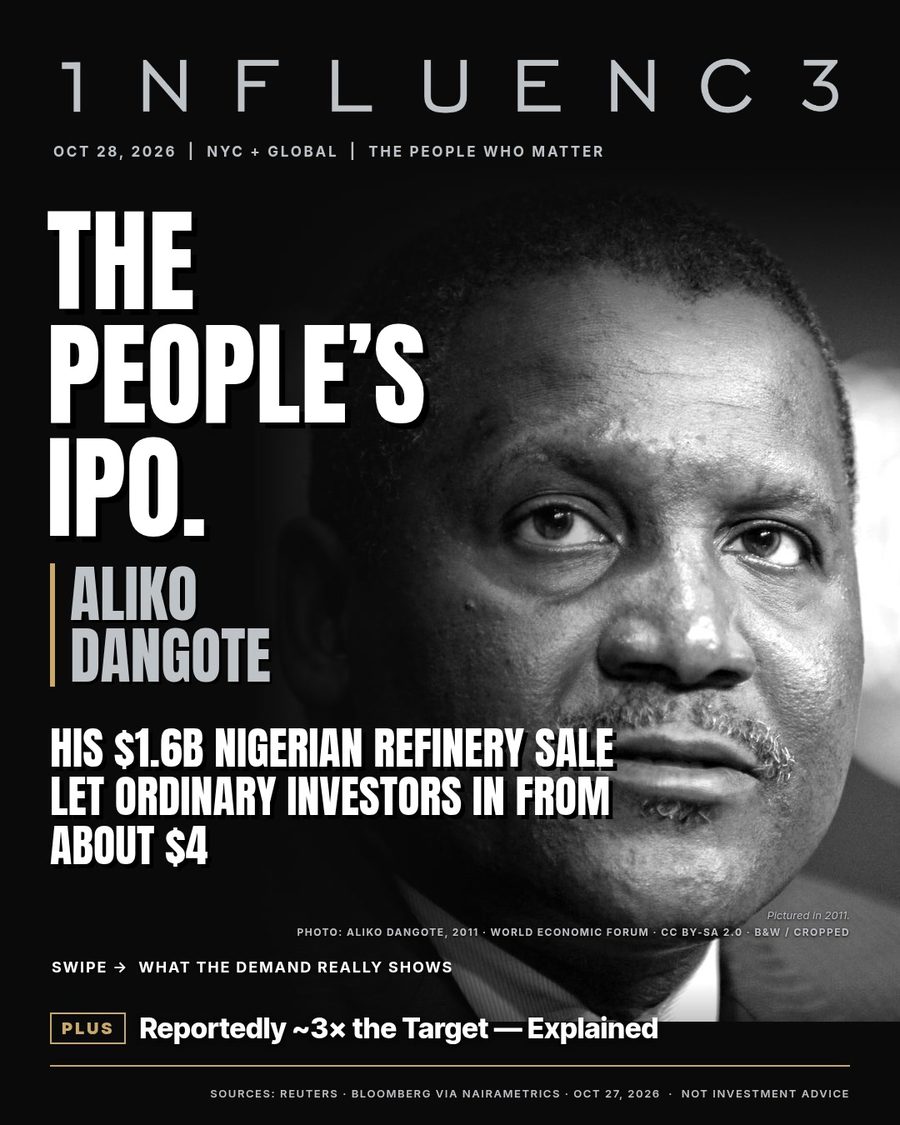 Influence carousel cover: The People's IPO, Aliko Dangote